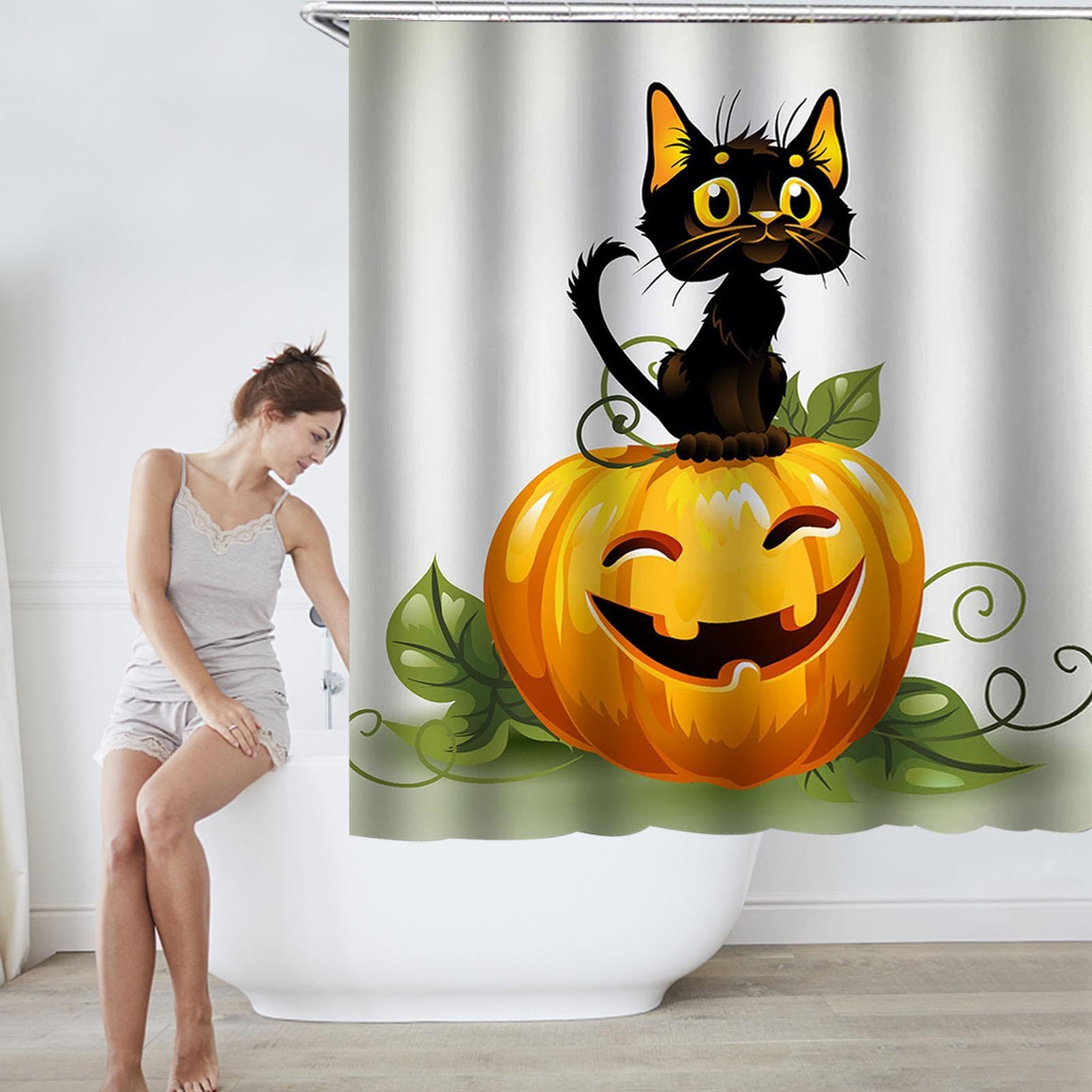 Dywaniki łazienkowe o tematyce Halloween dekoracyjny materiał na okno i