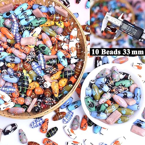 Miniatura 3 de 90 cuentas de vidrio surtidas para hacer pulseras, cuentas para manualidades, cuentas de bricolaje para hacer joyas, cuentas de vidrio a granel,