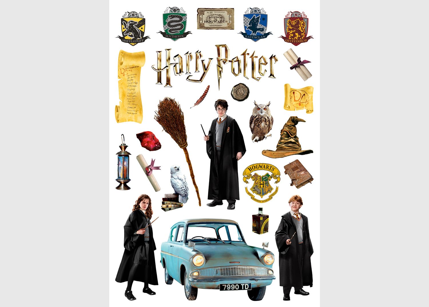 Harry Potter naklejki ścienne do pokoju dziecięcego, tatuaż ścienny chłopiec dekoracja AG Design 42,5 x 65 cm | ADK 1654