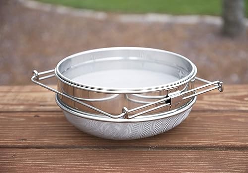 Miniatura 8 de VIVO Colador de miel de acero inoxidable doble tamiz filtro de equipo de mantenimiento de abejas BEE-V101H