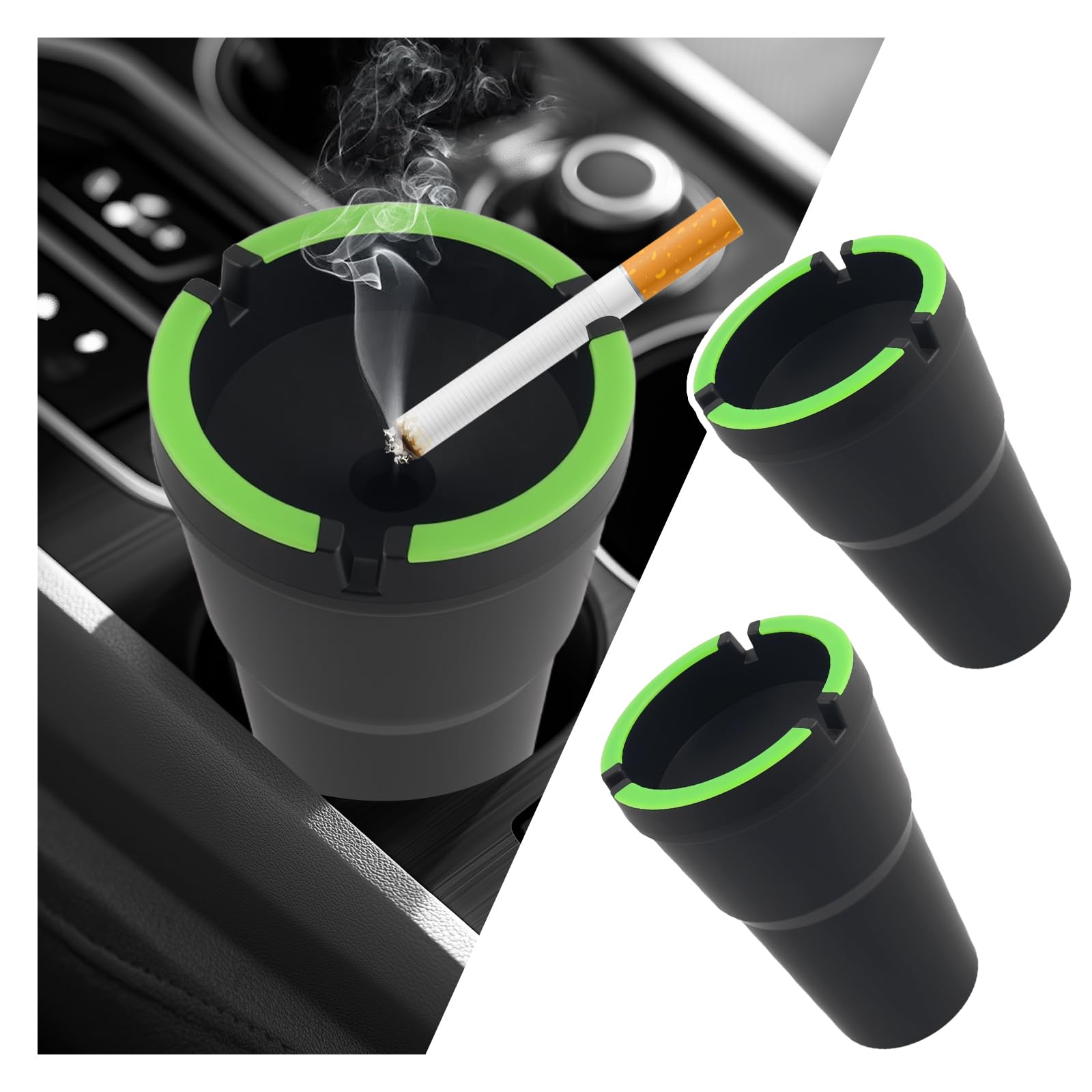 VKQTS 2PCS X-Large Car Ashtrays - ashtrays | Mubboo