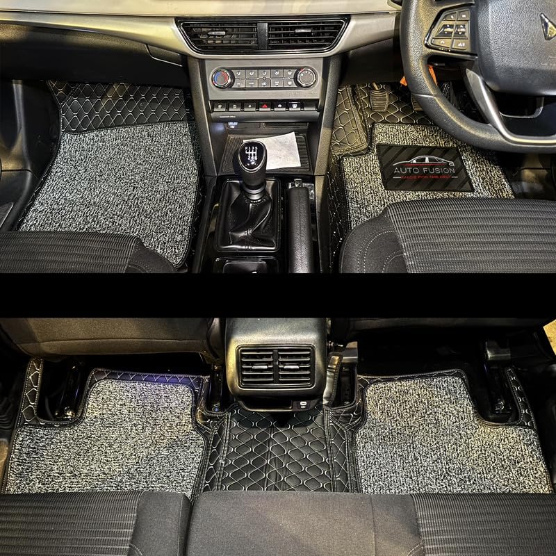 AutoFusion Premium 7D Car Floor Mat Full Set for Maruti Suzuki