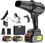 Cordless Leaf Blower, 980,000 RPM Handheld Leaf Blower with 2 X 4.0Ah Batteries & Charger, Lightweight Leaf Blowers for Patio Cleaning, Lawn Care, Leaves, Dust