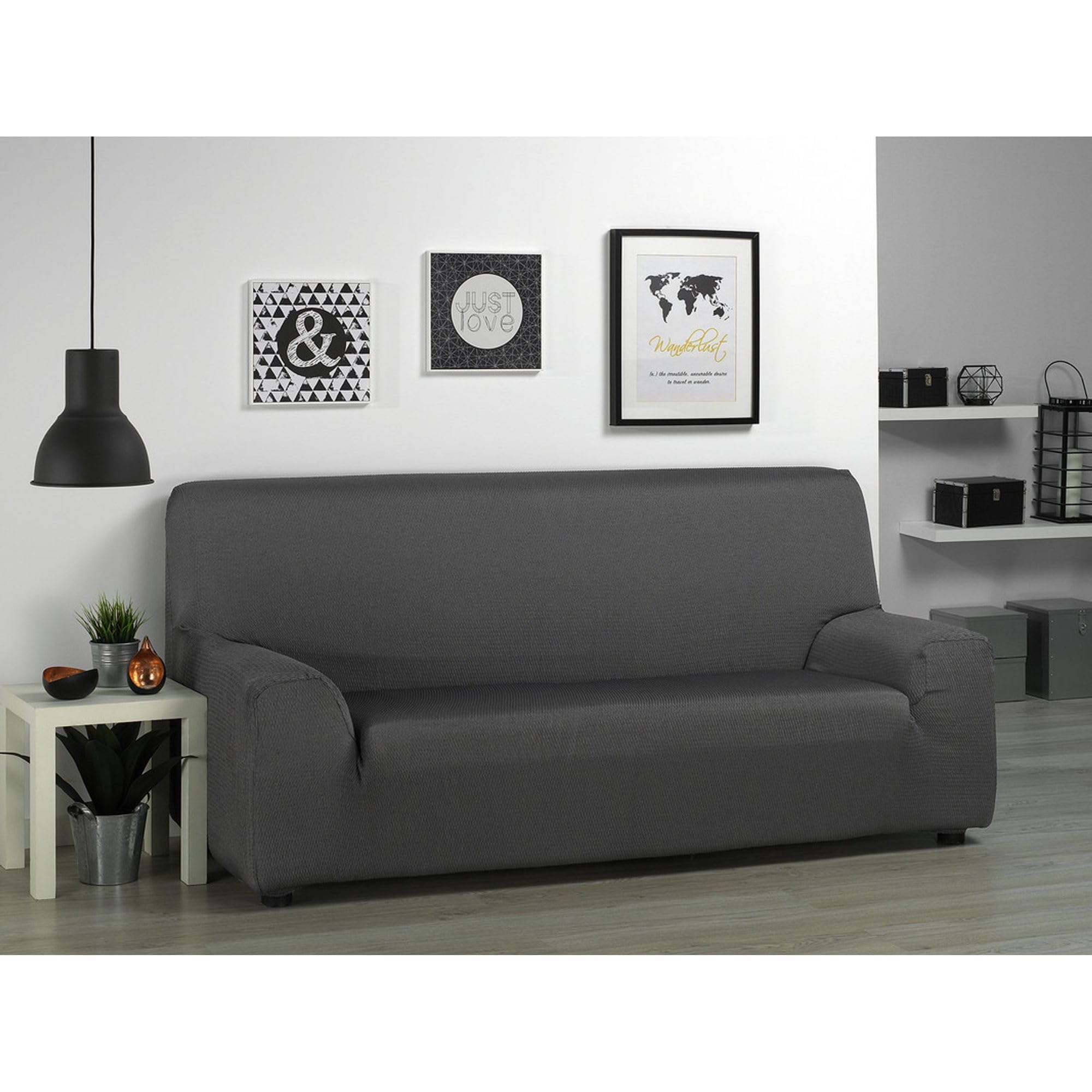 ECOMMERC3 | Pokrowiec na sofę 2-osobową bordową pikowaną - Pokrowiec na sofę 2-osobową antypoślizgowy i super regulowany 100% Made in Hiszpania
