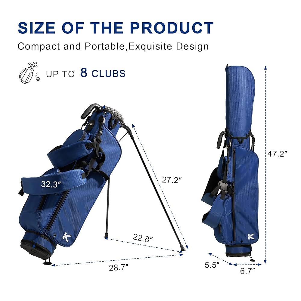 KVV ゴルフスタンドバッグ Amazon | KVV 軽量ゴルフスタンドバッグ 7方向フルレングスの