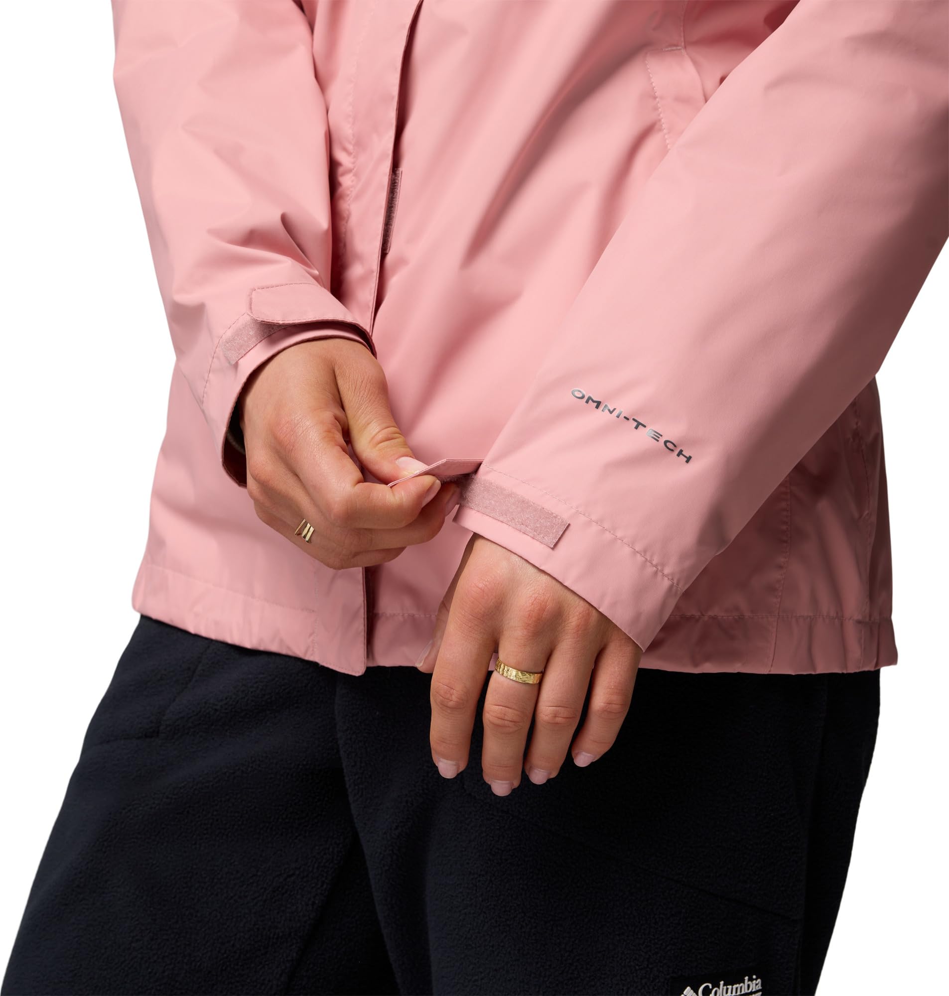 Columbia Damska kurtka Arcadia 2, wodoodporna, przeciwdeszczowa, gumka, różowa, XL