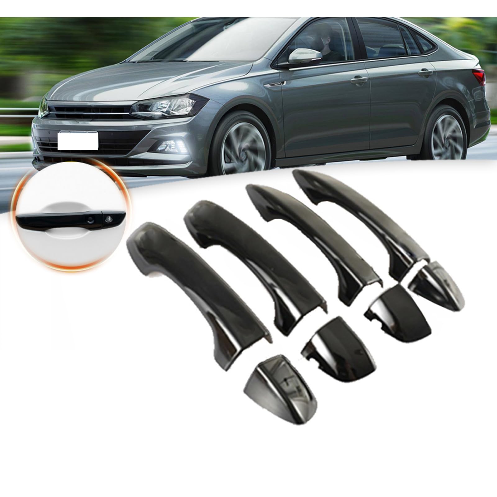 Film de protection externe anti-rayure pour poignée de VW Virtus