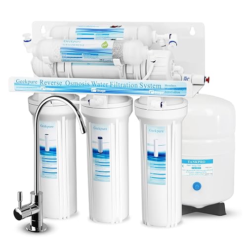 Geekpure 6 Stage Reverse Osmosis RO Drinking Water Filter System 75 GPD
