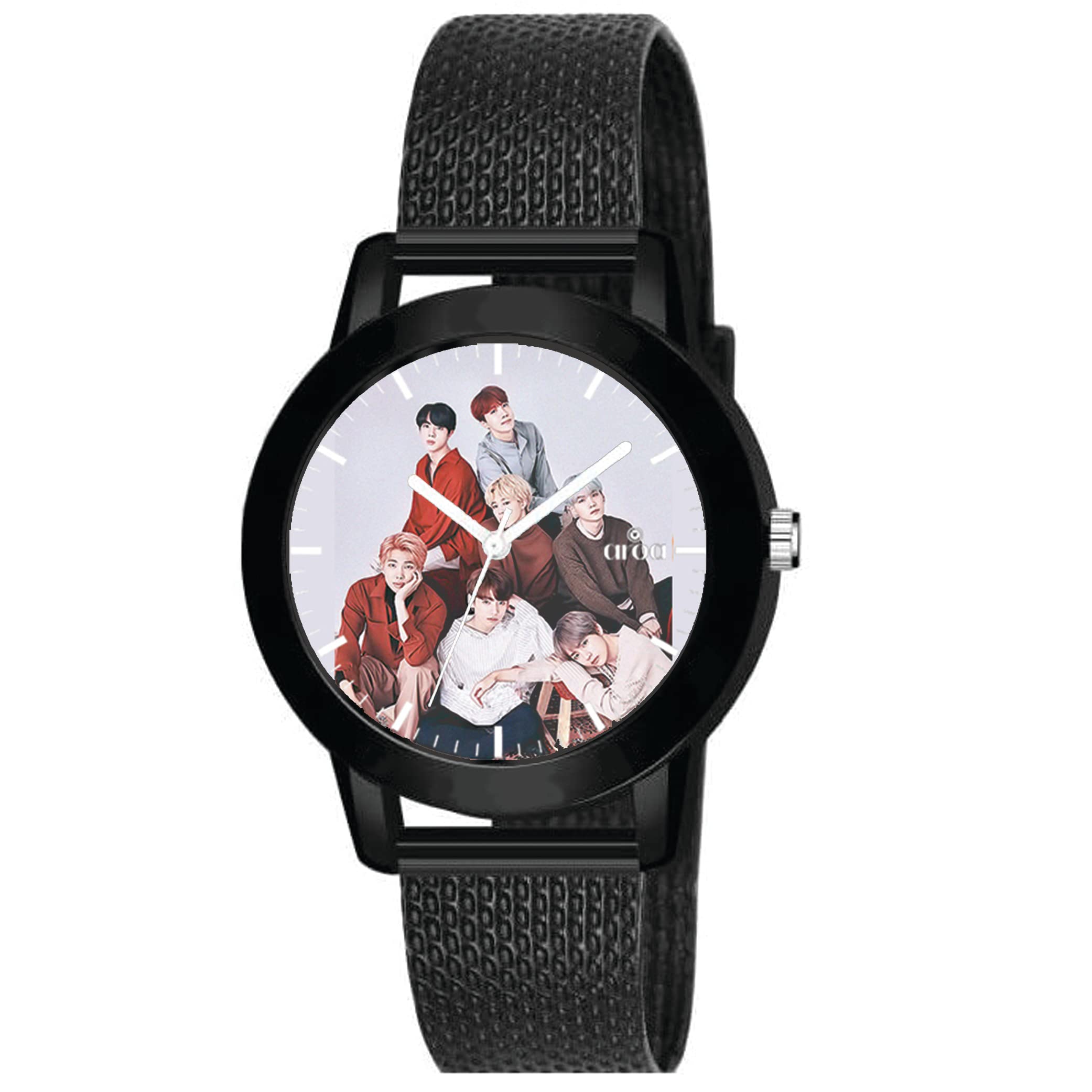 AROA Watch for Womens with BTS Model : 160 in Black Metal Type Rubber Analog Watch White Dial for Women Stylish Watch for Girls (B0BZSYZYHG) Amazon Price History, Amazon Price Tracker