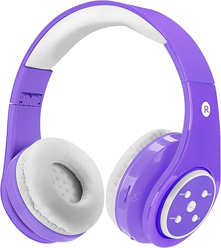 Miniatura 8 de Kids Wireless Bluetooth headphones Volume Limited 85db Stereo Sound Over-Ear Foldable Lightweight Children headphones with Mic SD Card Slot up to