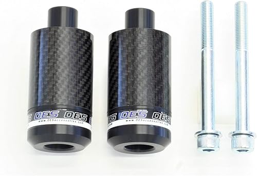 OES - Deslizadores de marco de carbono para Yamaha MT03 MT-03 sin corte (azul)