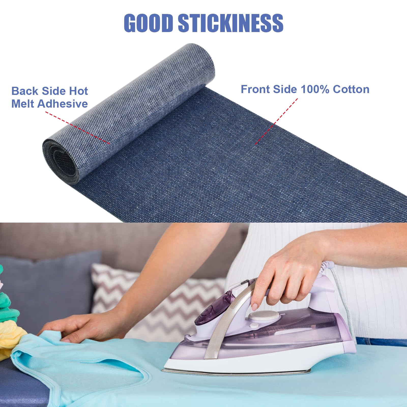 3 Rotoli Toppe Termoadesive Jeans - 50x8 Cm, Per Riparare E Decorare Vestiti E Borse - Foto 6