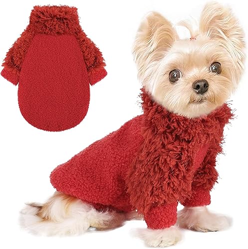 Miniatura 8 de Suéter de forro polar para perro, suéter rosa para perros pequeños, hembras y niños, chaqueta suave para perro, camiseta ligera, ropa para mascotas,