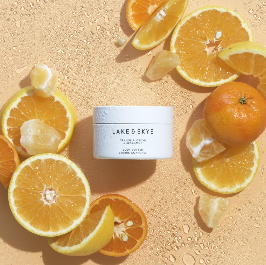 Lake & Skye Orange Blossom + Bergamot Body Butter – 4.94 oz Hydrating, Essential Oils, Vegan - Image 3