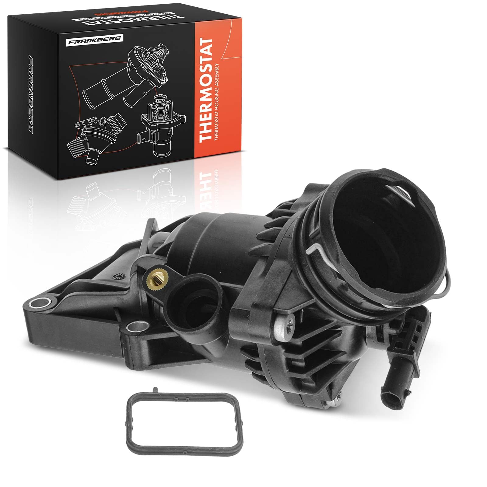 Frankberg Termostato del liquido di raffreddamento 103°C 2 Poli | A2762000115, Compatibile con: CLS Shooting Brake X218, Classe S V222 W222 X222, SL R231, Classe C Coupé C204, Classe C W204