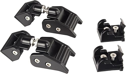 Rugged Ridge Capturas de capó de bloqueo de aluminio Gen 2 11210.32 Compatible con Jeep Wrangler JkJL 2007-2024 Jeep Gladiator JT 2020-2024