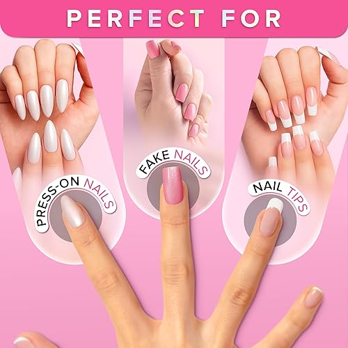 Miniatura 5 de Pegamento de uñas súper fuerte para uñas a presión, puntas de uñas y uñas postizas acrílicas (0.3 onzas líquidas) NYK1 NailBond con pincel para