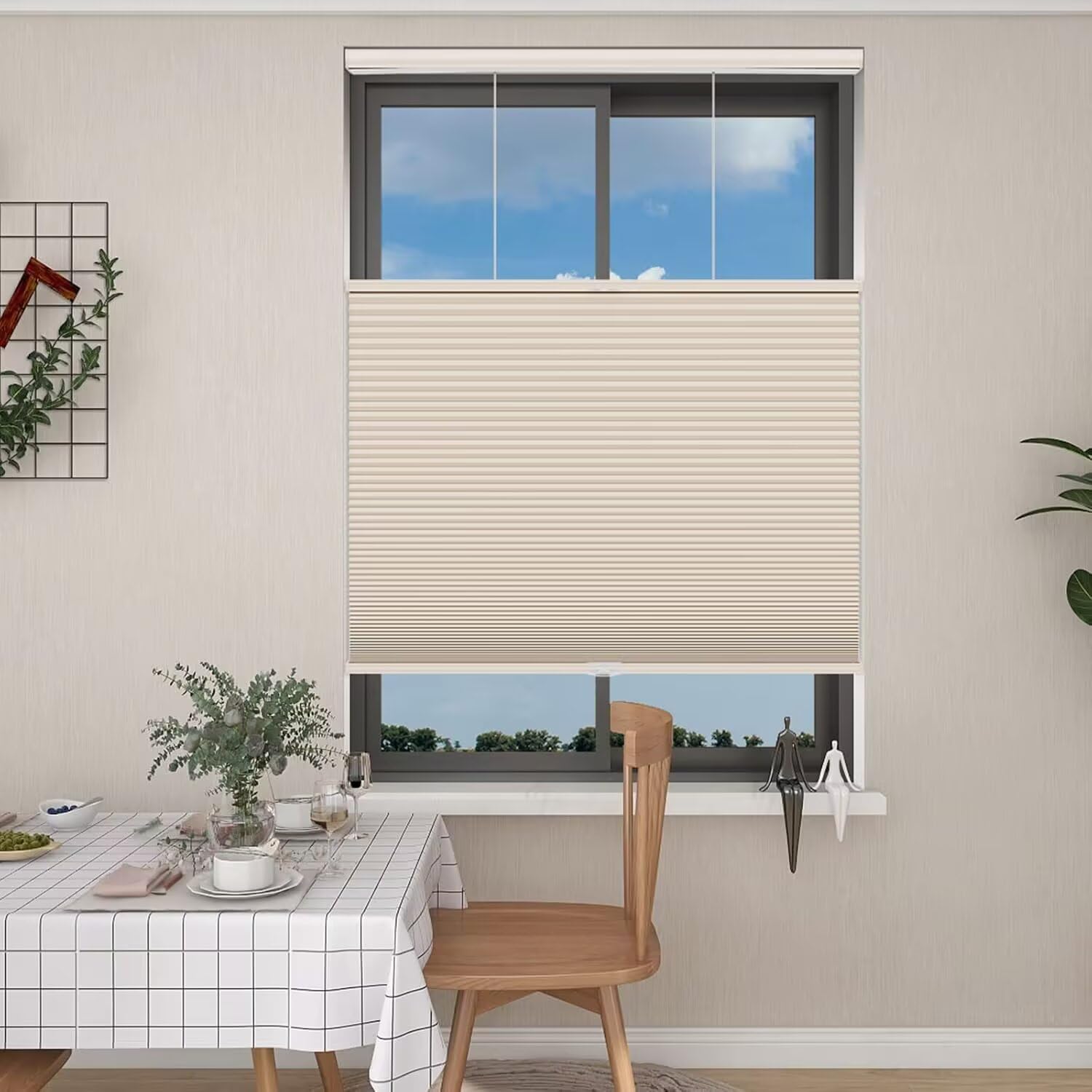 Changshade Top Down Bottom Up Shades,Blackout Cellular Shades Cordless,Top Down Bottom Up Cellular Shades,Honeycomb Blinds for Windows,Cellular Blinds