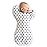 Amazing Baby Transitional Swaddle Sack, Arms Up Half-Length Sleeves & Mitten Cuffs, Swaddle for Newborn Transition to Baby Sleep Sack Wearable Blanket, Small, 0-3 month, 6-14 lb, Sterling Tiny Bear