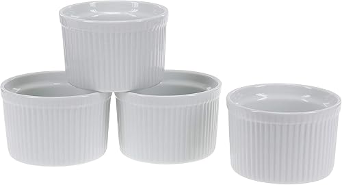 Miniatura 4 de BIA Cordon Bleu Classic - Plato de soufflé alto de 10 onzas, juego de 4, color blanco
