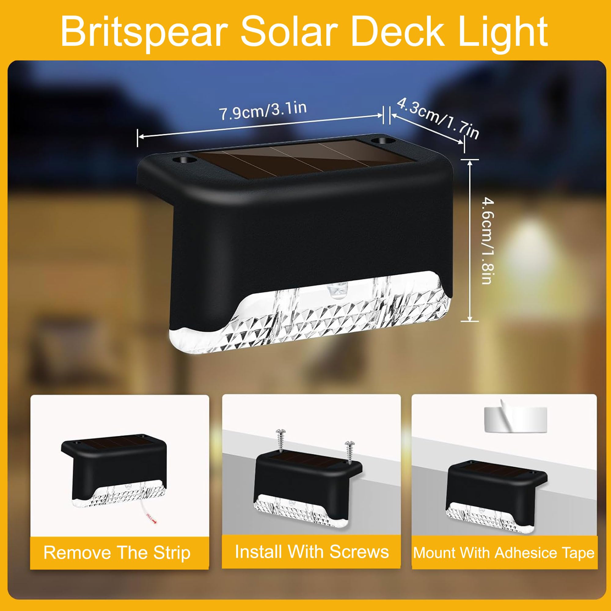 BRITSPEAR Solar Lights - Outdoor Garden Path Lighting -2