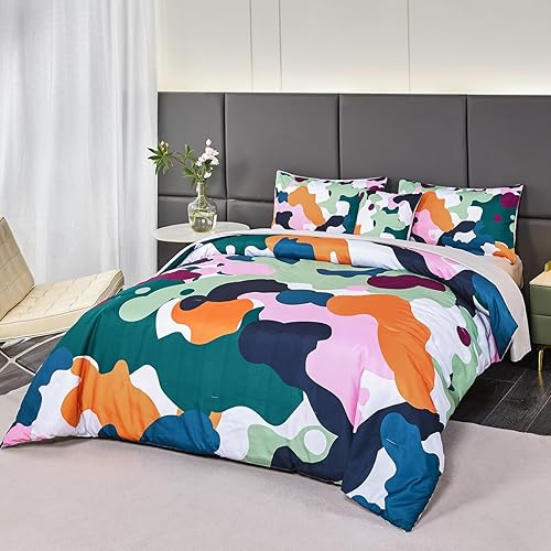 Miniatura 9 de PERFEMET Edredón estampado de aviones azul aguamarina para niños, cama infantil de 6 piezas en una bolsa, tamaño Queen, colección de ropa de cama