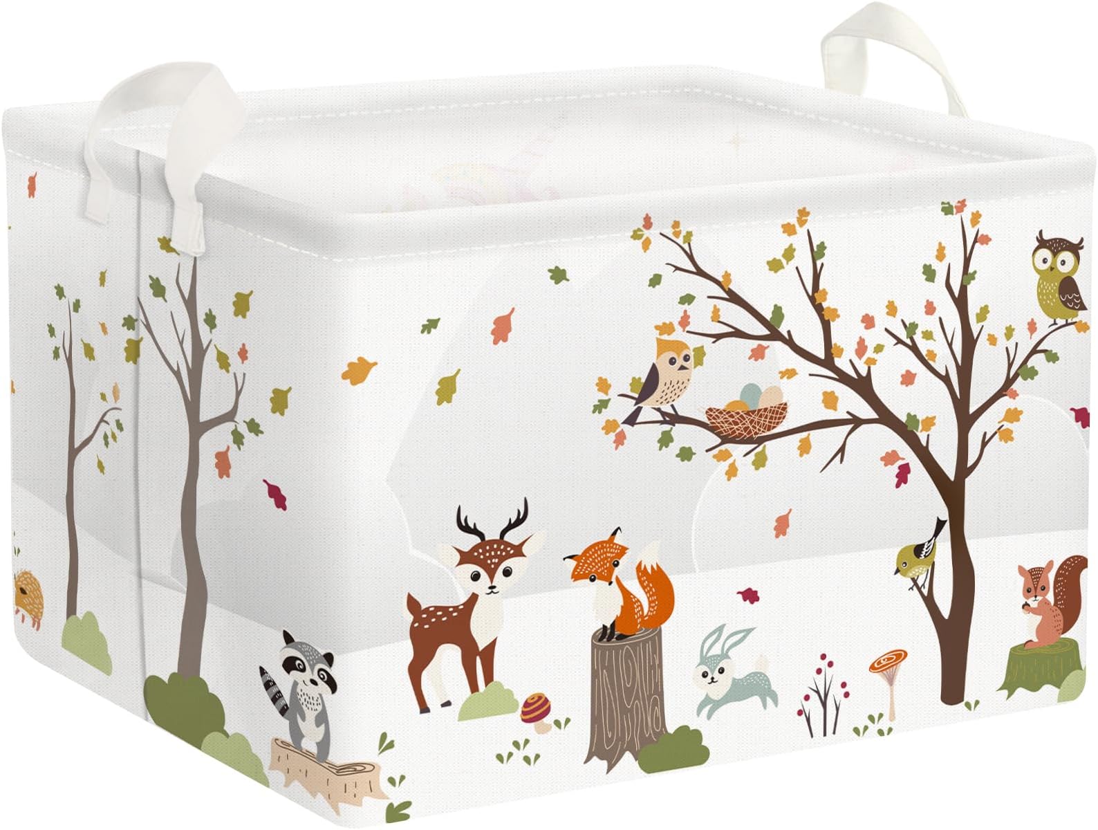 Emelivor Cute Woodland Animals Storage Basket Bins Set