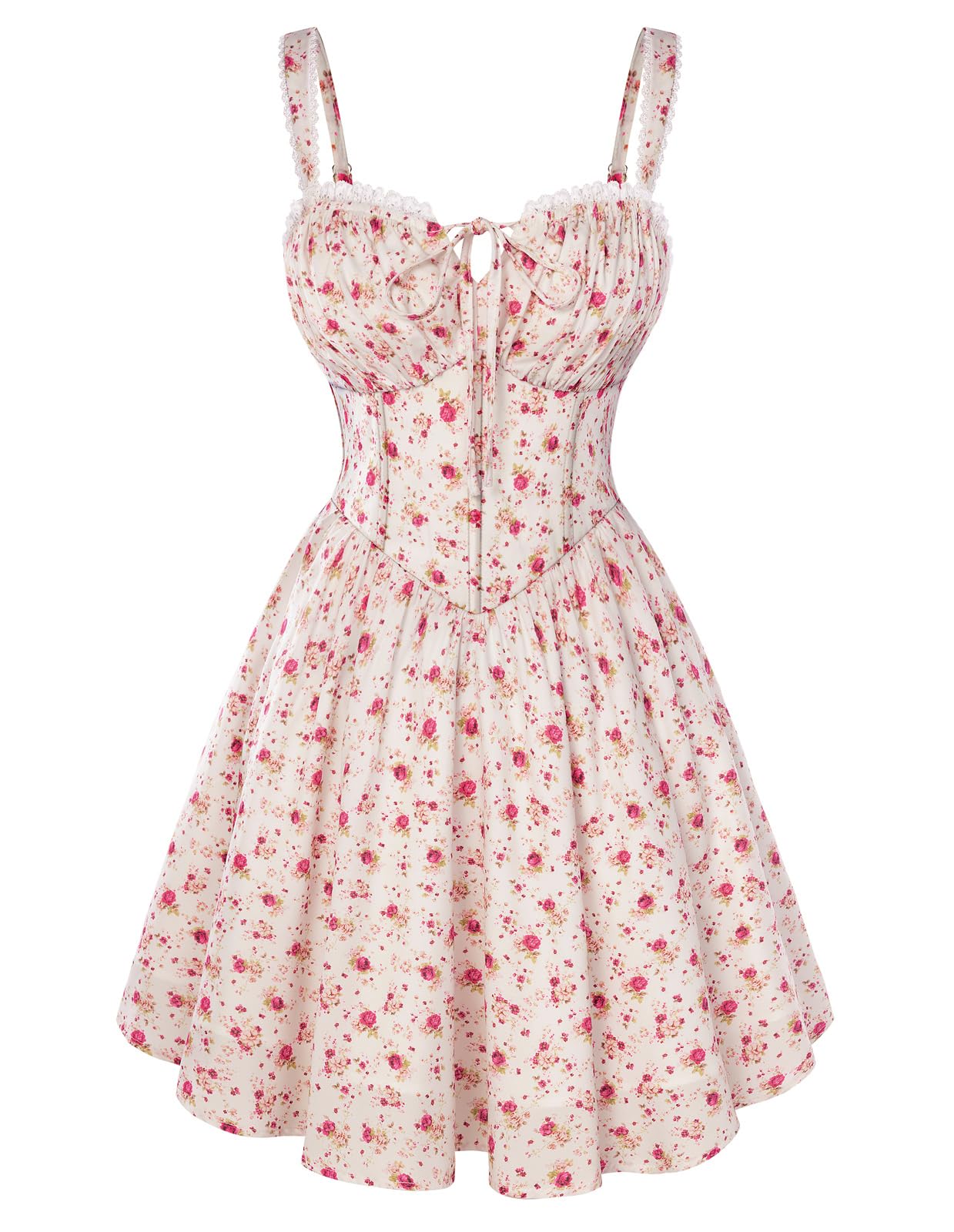 Floral Corset Dress Sundresses for Women 2026 Summer Mini Graduation Dress-image-12