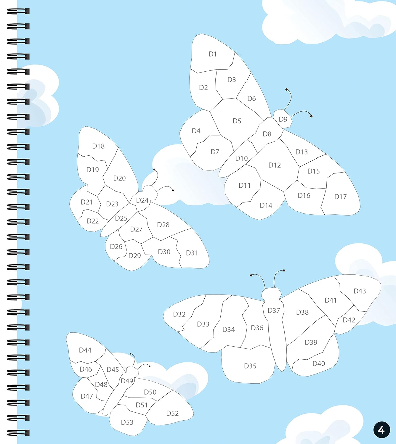 Brain Games - Sticker by Number: Butterflies - 2 Books in 1 (42 Images to Sticker) - Image 3