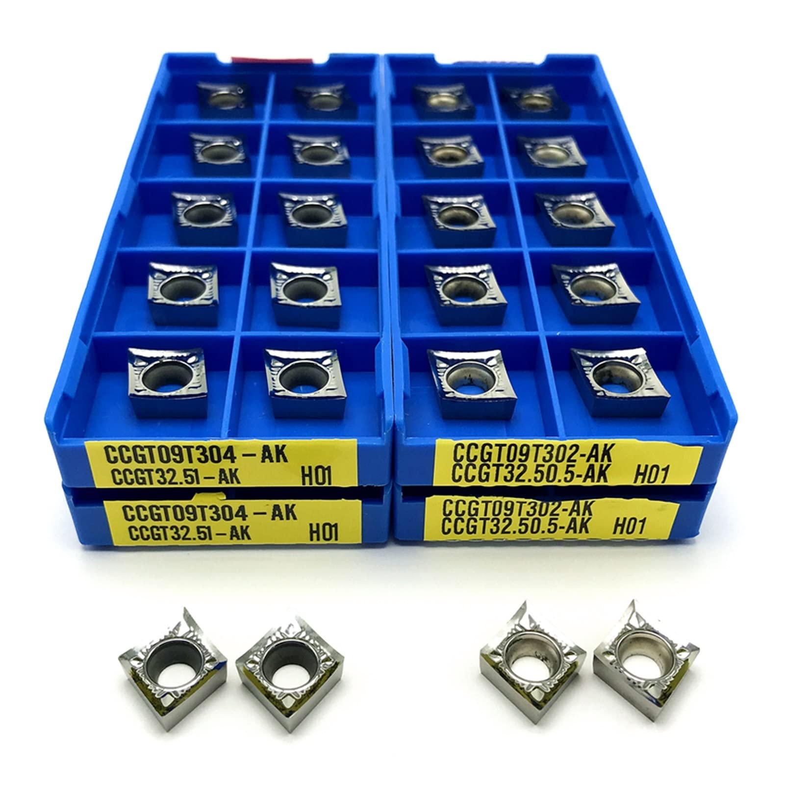 Lot De 2 Inserts De Tournage PCD/CBN KLOT CCGT/CCMT0602/09T3 Pour CNC - Neuf