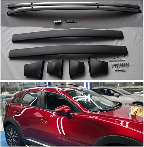 Miniatura 2 de Roof Rack Cross Bar Compatible with Mazda CX-3 CX3 2015-2022 Luggage Racks Carrier Bars Top Rail Boxes Aluminum Alloy Screw Installation