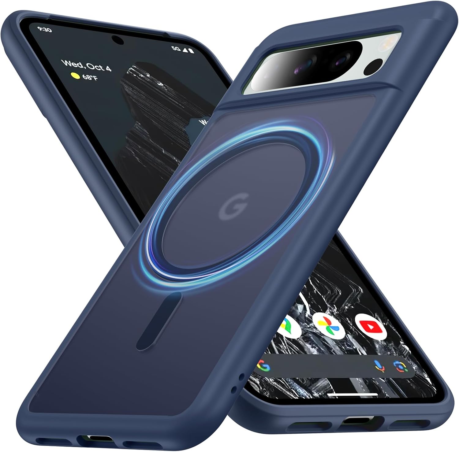 for Google Pixel 8 Pro Case with MagSafe Hard Case with Soft Silicone Mobile Phone Case for