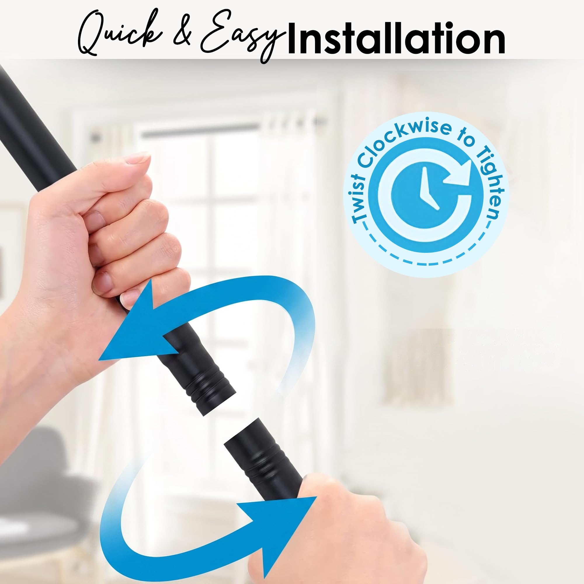 Adjustable Curtain Rod - 31-118 Inch Metal -5