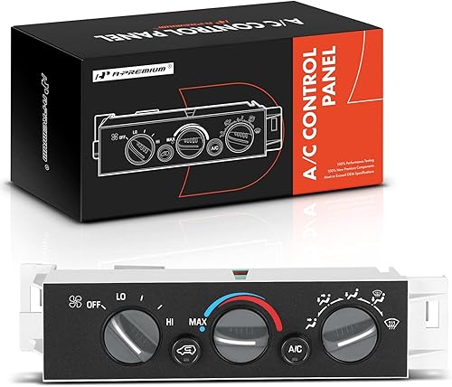 A-Premium Módulo de panel de control de clima con calentador de aire acondicionado sin desempañador de ventana trasera compatible con vehículos