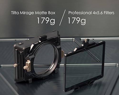 Miniatura 2 de Tilta Mirage Matte Box  Diseñada para cámara réflex digital, cardán y drones  Sistema modular moderno (caja mate + VND + motor)