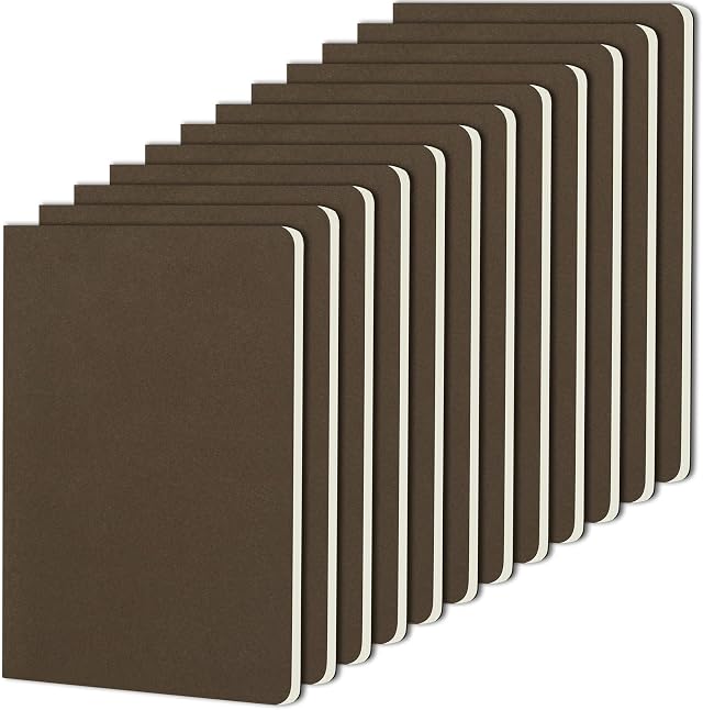 ZCZN-Quaderno Appunti, Taccuino a Righe, Copertina Kraft Marrone