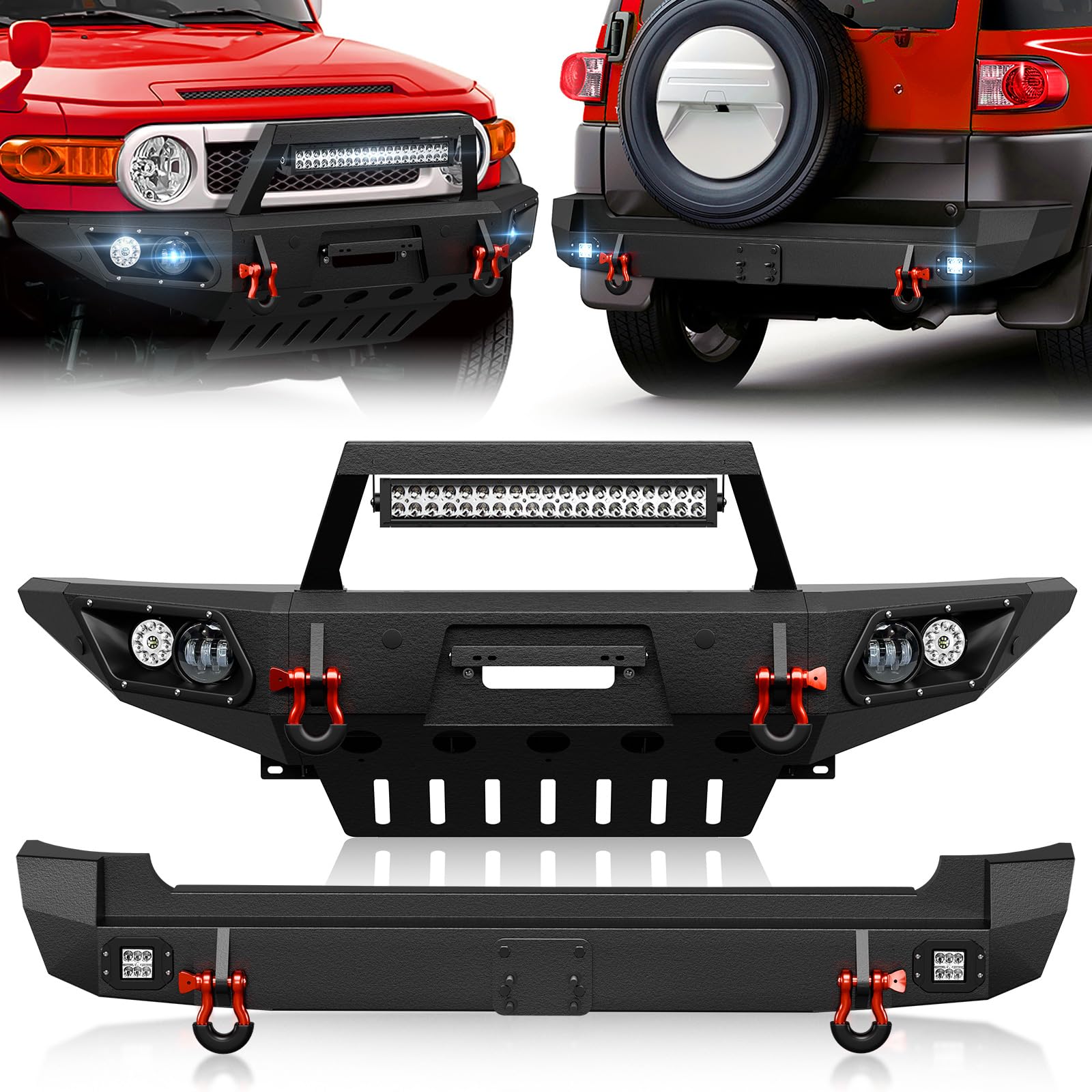 Amazon.com: YZONA Off-Road Front and Rear Bumper Compatible