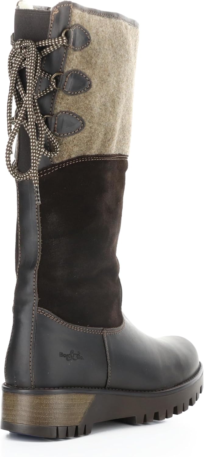 Bos. & Co. Saddle/Suede/Tweed Side Zip Boot - Goose Prima