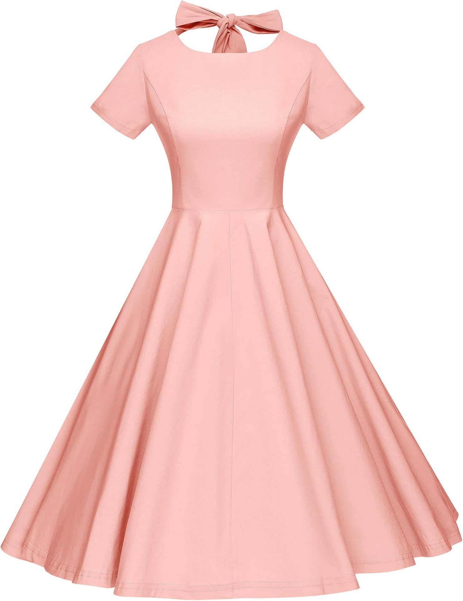 GownTownWomens 1950s Vintage Retro Party Swing Pocket Rockabillty Stretchy Dress