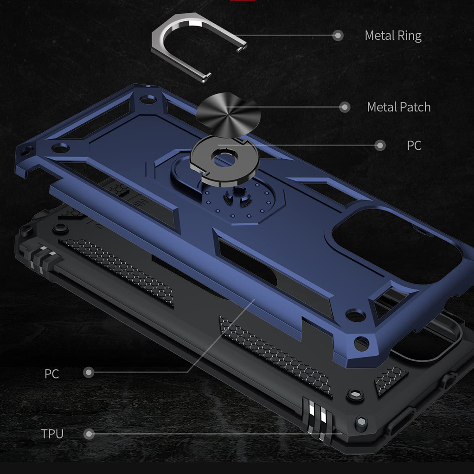 Asuwish Handyhülle Für Redmi Note 10 Pro/Pro Max – Leder-Optik, Mit Kartenfach, Standfunktion, Grau