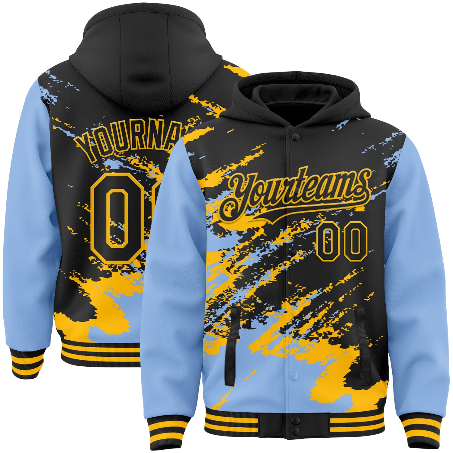 Custom Baseball Team Hooded Jacket Personalized Novelty Varsity Jackets Bomber Jerseys for Men Women Boys Girls