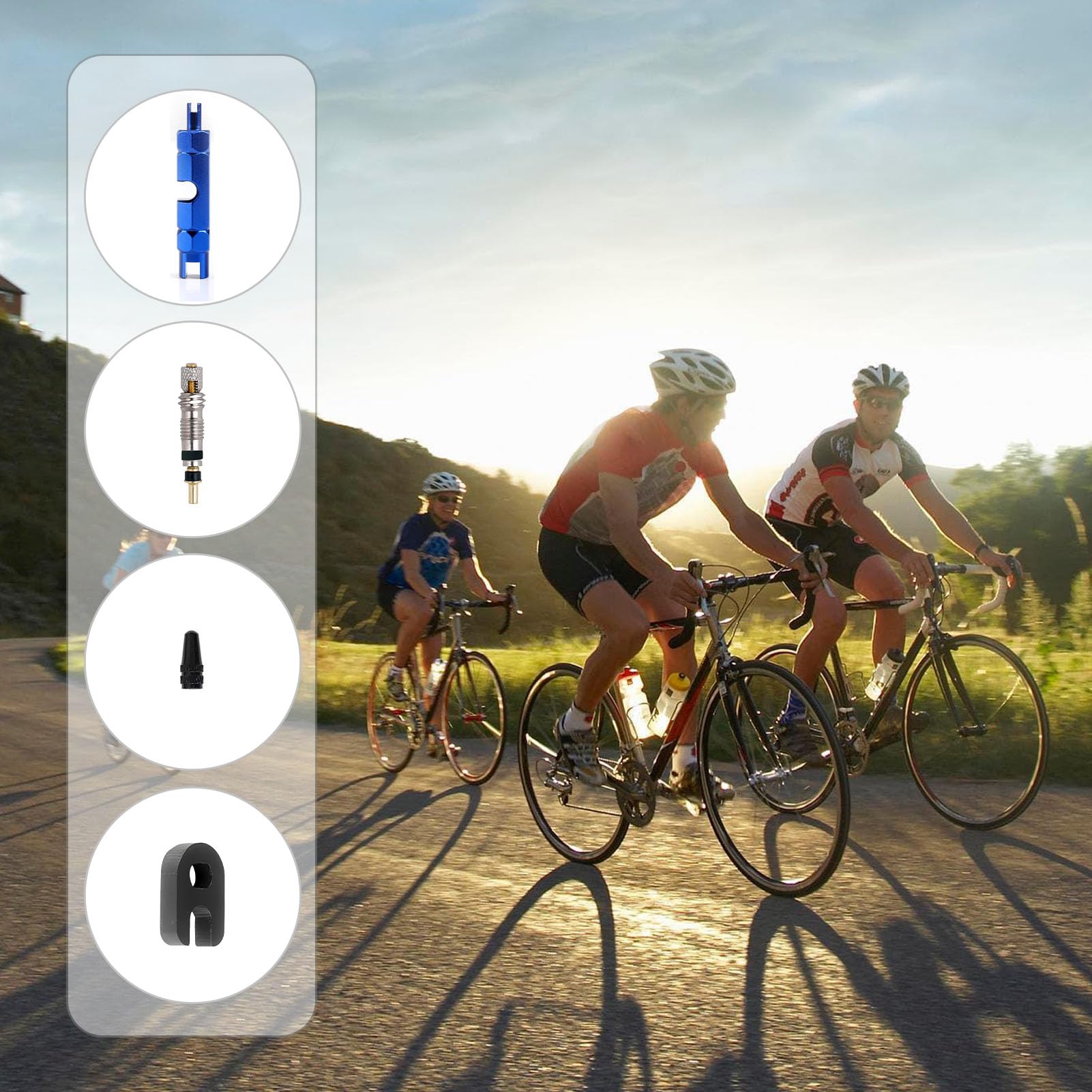 Kit De 12 Pièces Noyaux Valve Presta – Remplacement Pour Vélo, VTT, Moto, Avec Outil De Démontage