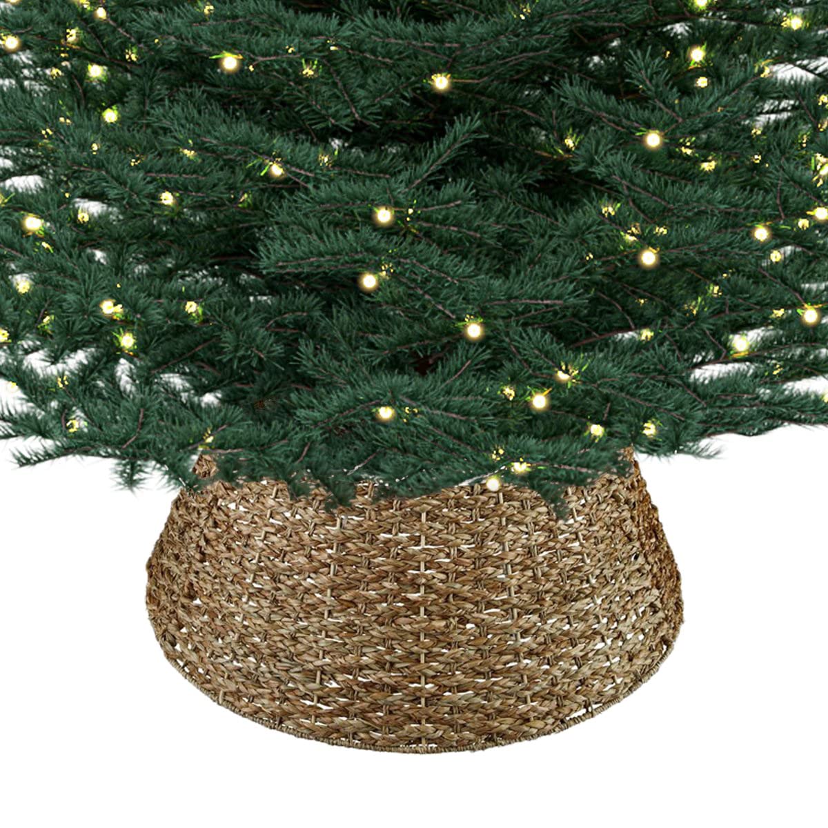 Jupe de sapin de Noël Meisterhome Modèle 3 jonc de mer naturelle 60 cm