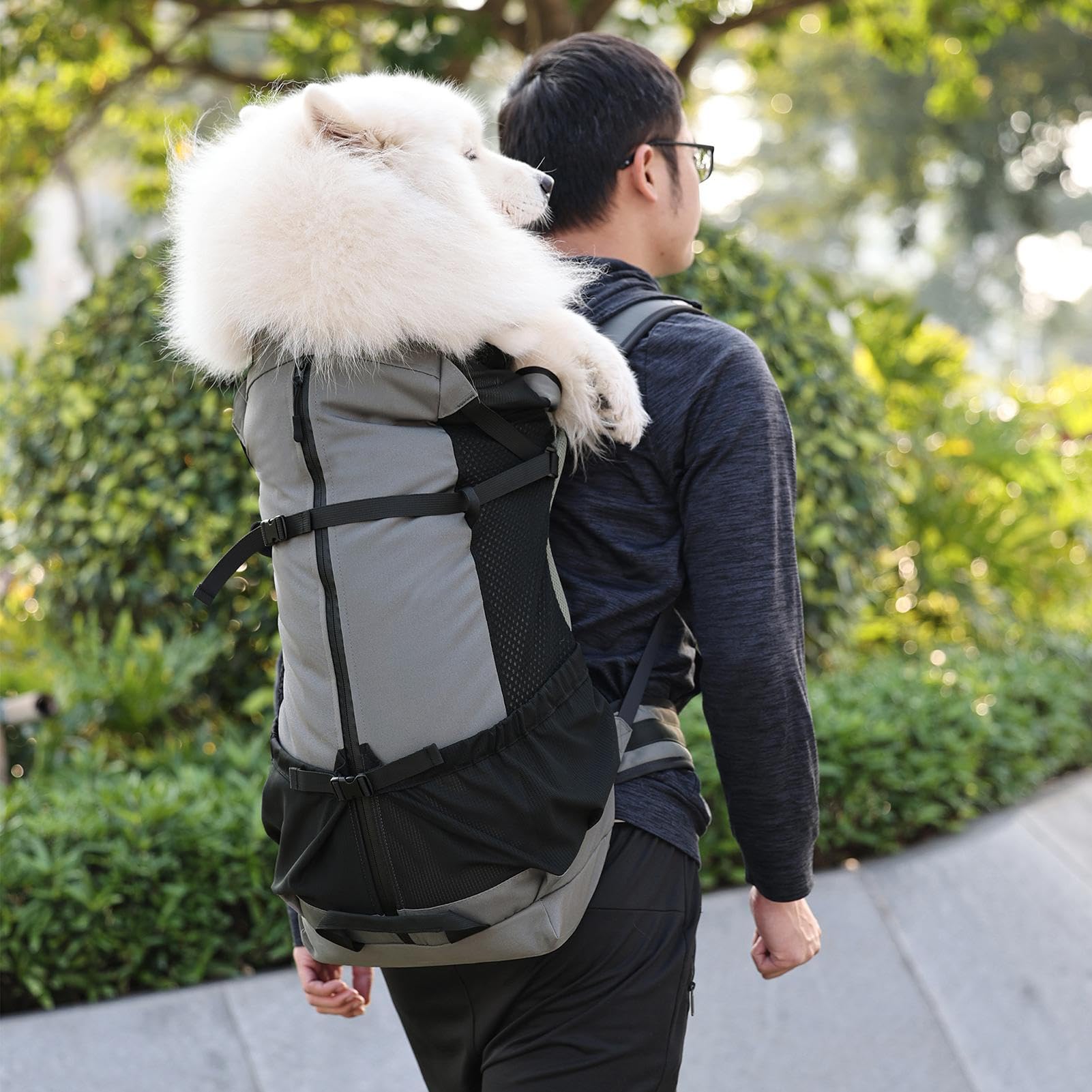Mochila para Mascotas - Mochilas para Mascotas de Gran Capacidad | Mochilas para Mascotas Anti-, Mochila Multifuncional Perro Grande para Evitar el Cabello