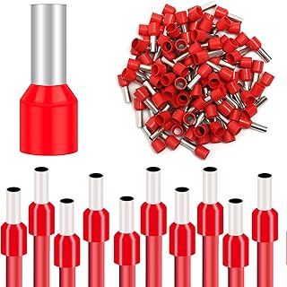 100 Pièces Embout de Cablage Cosse 10mm² 18mm, Embouts à Sertir Isolées pour Sertir l'extrémité des Câbles, Embouts de Câble Isolés, pour Bornes de Outil de Sertissage et Pince Électricien