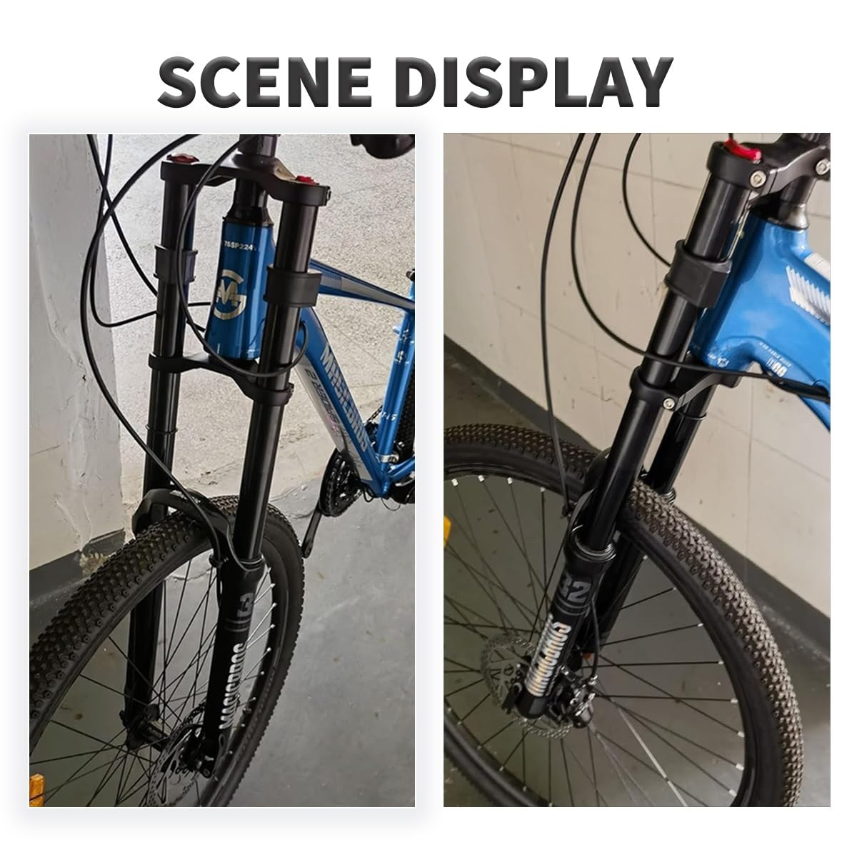 Widelec do roweru górskiego, podwójne zawieszenie pneumatyczne, droga sprężyny 180 mm, hamulec tarczowy, rura kierownicy 1-1/8", szybkozłączka 9 x 100 mm, kompatybilny z rowerami 26/27,5/29"