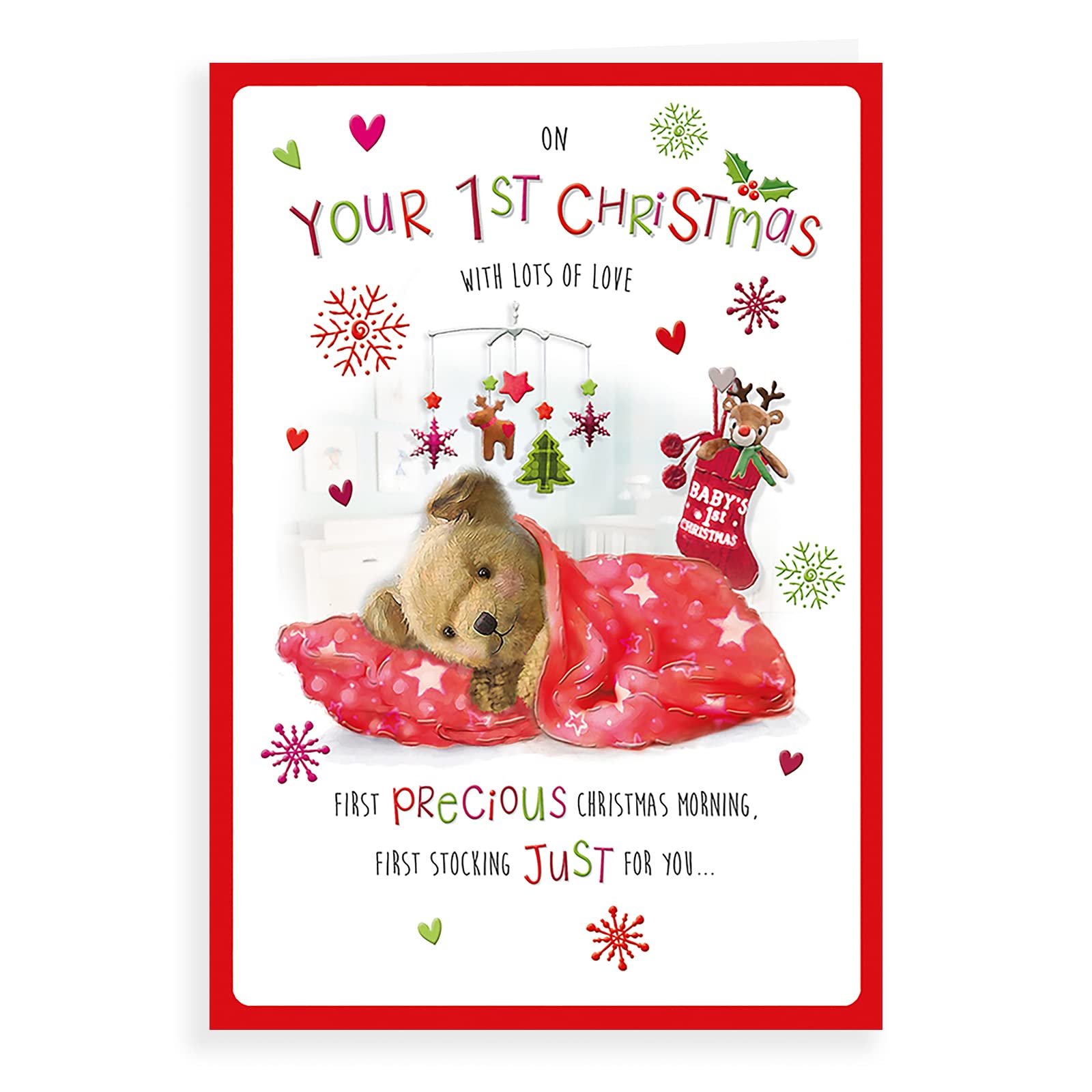 Character Christmas Card Baby's 1st Xmas - 9 x 6 inches - Regal Publishing, C85502