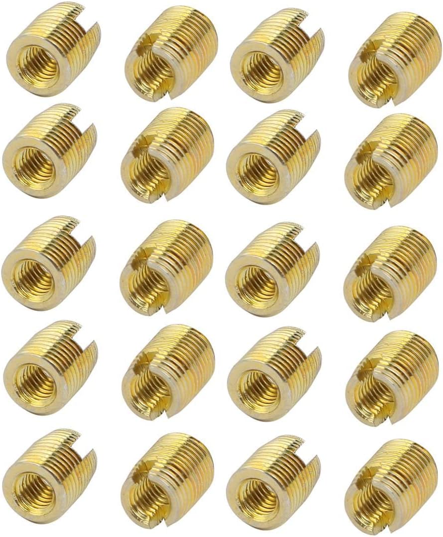 XYWHPGV M3x6mm Carbon Steel Zinc Plated Self Tapping Slotted Thread Inserts 20pcs (96b54 36da5 114f6 ff5d2 62c28 09a2e