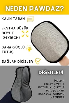 Elektrostatik Tüy Toplama Eldiveni (24x16 CM) – Kalın Tabanlı Kedi Köpek Tüy Temizleyici Rulo Fırça