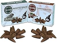 Vista 18 de TRUMIRI Conos de incienso de reflujo – Paquete combinado de 20 conos de incienso en cascada – 10 limoncillo + 10 eucaliptos – Conos de incienso